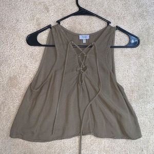 Green Tobi Crop Tank